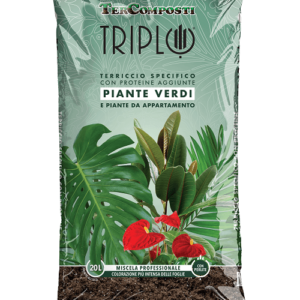 TERCOMPOSTI triplo terriccio con proteine aggiunte per piante verdi